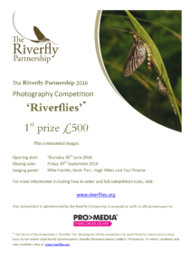 The Riverfly Partnership 2016 photography competition poster